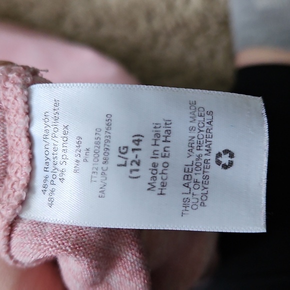 Time and Tru light pink long sleeve shirt, oversized size L - Picture 6 of 6